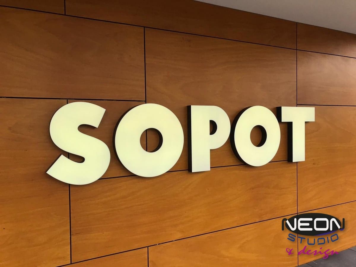 Sopot - Litery 3D podświetlane