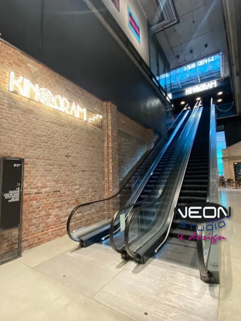 Kinogram at the Norblin Factory — traditional glass neons
