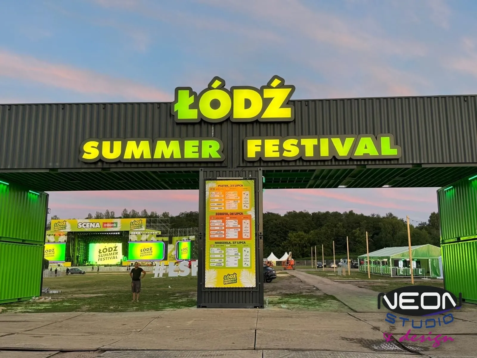 Łódź Summer Festival – 3D letters (entrance gate)